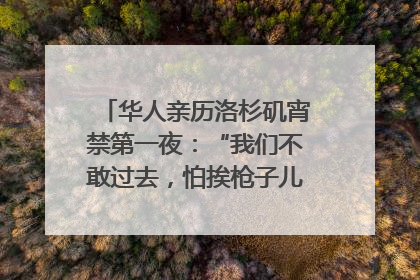 华人亲历洛杉矶宵禁第一夜：“我们不敢过去，怕挨枪子儿”｜封面头条