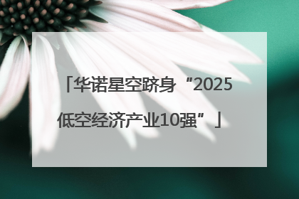 华诺星空跻身“2025低空经济产业10强”