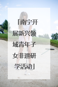 南宁开展新兴领域青年子女非遗研学活动