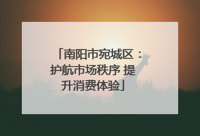 南阳市宛城区：护航市场秩序 提升消费体验