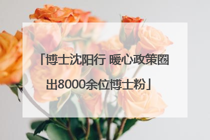 博士沈阳行 暖心政策圈出8000余位博士粉