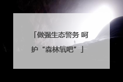 做强生态警务 呵护“森林氧吧”