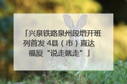 兴泉铁路泉州段增开班列首发 4县（市）直达福厦“说走就走”