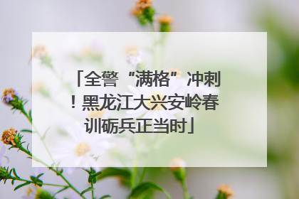 全警“满格”冲刺！黑龙江大兴安岭春训砺兵正当时