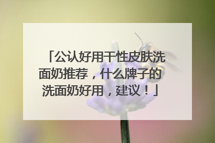公认好用干性皮肤洗面奶推荐，什么牌子的洗面奶好用，建议！