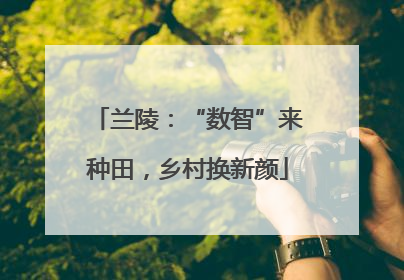 兰陵：“数智”来种田，乡村换新颜
