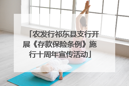 农发行祁东县支行开展《存款保险条例》施行十周年宣传活动