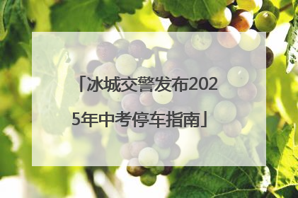冰城交警发布2025年中考停车指南