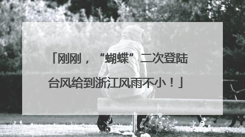 刚刚，“蝴蝶”二次登陆 台风给到浙江风雨不小！