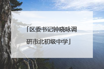 区委书记钟晓咏调研市北初级中学