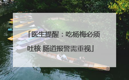 医生提醒：吃杨梅必须吐核 肠道报警需重视