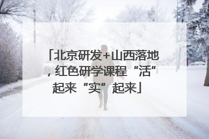 北京研发+山西落地，红色研学课程“活”起来“实”起来