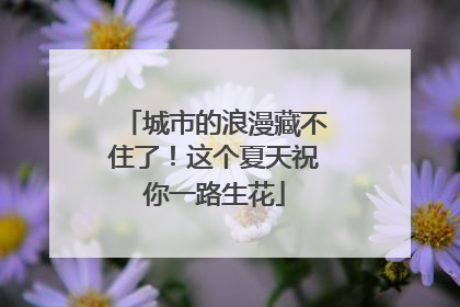 城市的浪漫藏不住了！这个夏天祝你一路生花