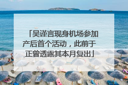 吴谨言现身机场参加产后首个活动，此前于正曾透露其本月复出