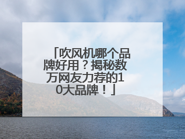 吹风机哪个品牌好用？揭秘数万网友力荐的10大品牌！