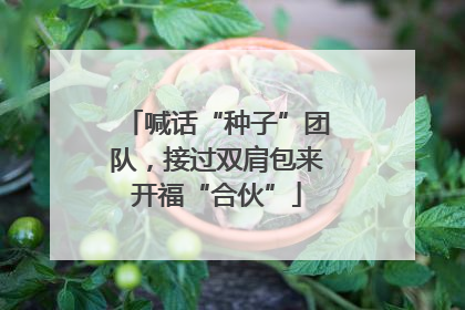 喊话“种子”团队，接过双肩包来开福“合伙”