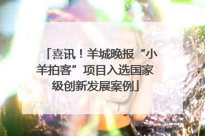 喜讯！羊城晚报“小羊拍客”项目入选国家级创新发展案例