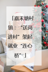 嘉禾塘村镇：“送岗进村”架起就业“连心桥”