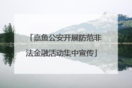 嘉鱼公安开展防范非法金融活动集中宣传