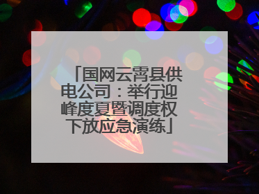 国网云霄县供电公司：举行迎峰度夏暨调度权下放应急演练