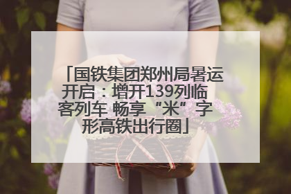 国铁集团郑州局暑运开启：增开139列临客列车 畅享“米”字形高铁出行圈