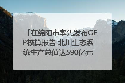 在绵阳市率先发布GEP核算报告 北川生态系统生产总值达590亿元｜新闻发布最前线