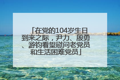 在党的104岁生日到来之际，尹力、殷勇、游钧看望慰问老党员和生活困难党员