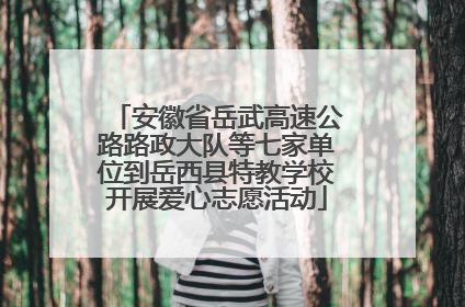 安徽省岳武高速公路路政大队等七家单位到岳西县特教学校开展爱心志愿活动