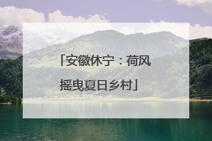 安徽休宁：荷风摇曳夏日乡村