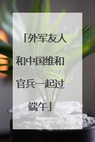 外军友人和中国维和官兵一起过端午