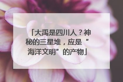 大禹是四川人？神秘的三星堆，应是“海洋文明”的产物