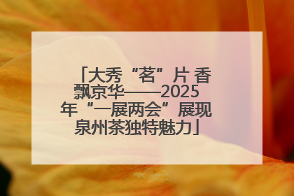 大秀“茗”片 香飘京华——2025年“一展两会”展现泉州茶独特魅力