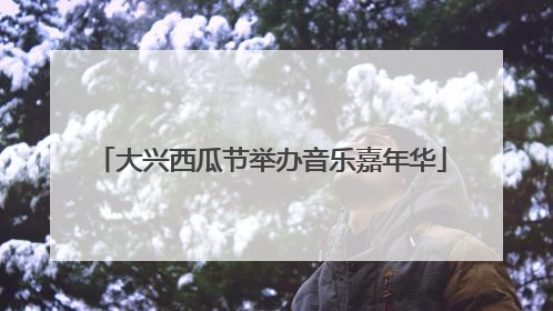 大兴西瓜节举办音乐嘉年华