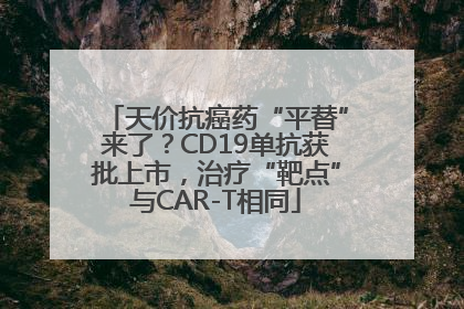 天价抗癌药“平替”来了？CD19单抗获批上市，治疗“靶点”与CAR-T相同
