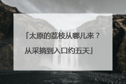 太原的荔枝从哪儿来？从采摘到入口约五天