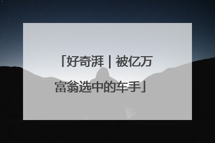 好奇湃｜被亿万富翁选中的车手