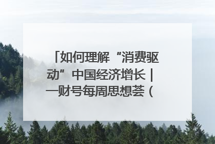 如何理解“消费驱动”中国经济增长｜一财号每周思想荟（第22期）