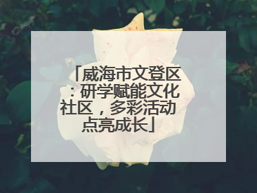 威海市文登区：研学赋能文化社区，多彩活动点亮成长