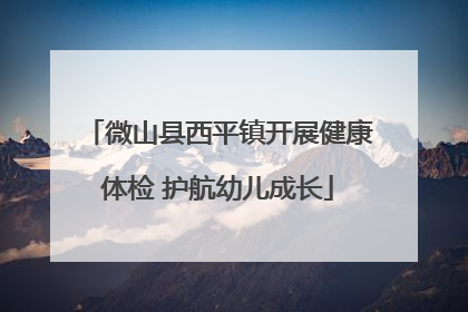 微山县西平镇开展健康体检 护航幼儿成长