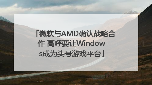 微软与AMD确认战略合作 高呼要让Windows成为头号游戏平台