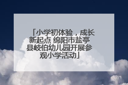 小学初体验，成长新起点 绵阳市盐亭县岐伯幼儿园开展参观小学活动