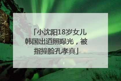 小沈阳18岁女儿韩国出道照曝光，被指撞脸孔孝真