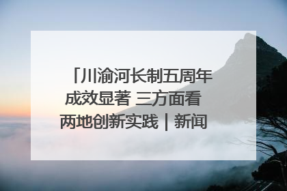 川渝河长制五周年成效显著 三方面看两地创新实践｜新闻发布最前线