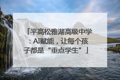 平高松雅湖高级中学：AI赋能，让每个孩子都是“重点学生”