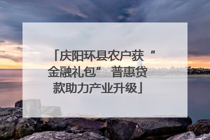 庆阳环县农户获“金融礼包” 普惠贷款助力产业升级