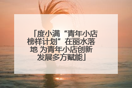 度小满“青年小店榜样计划”在丽水落地 为青年小店创新发展多方赋能