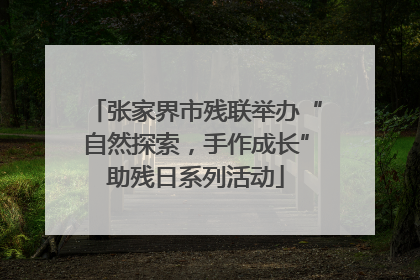 张家界市残联举办“自然探索，手作成长”助残日系列活动