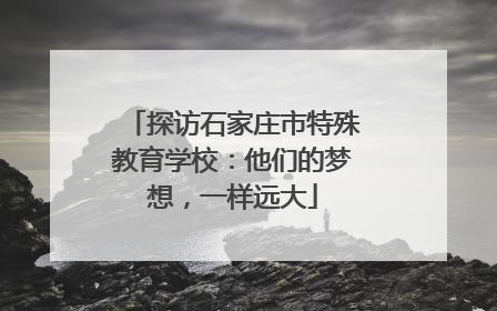 探访石家庄市特殊教育学校：他们的梦想，一样远大