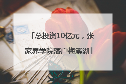 总投资10亿元，张家界学院落户梅溪湖