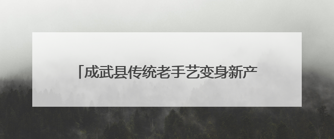 成武县传统老手艺变身新产业 共富工坊助力乡村振兴